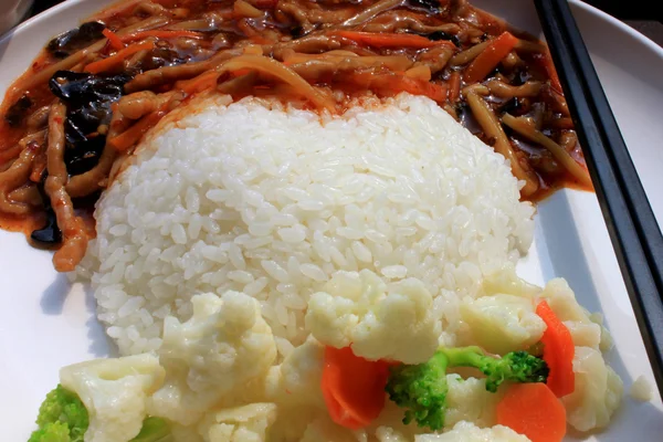 Shredded pork with garlic sauce — Stock Photo, Image