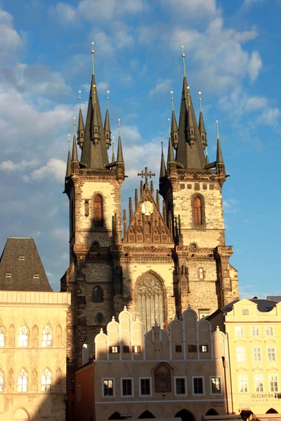 Ayuntamiento de Praga al atardecer — Foto de Stock