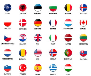 nato üyeleri ülke bayrakları