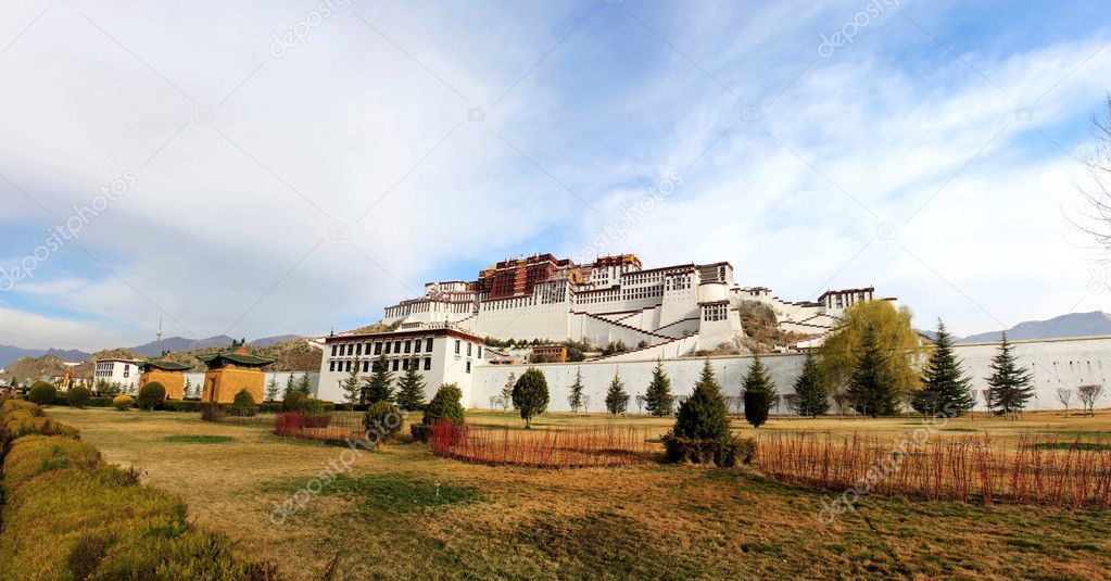 panorama of Potala Palace in Tibet