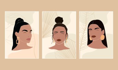 Modern art prints in boho style. Eps10 vector.