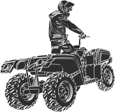 ATV off-road rider clipart