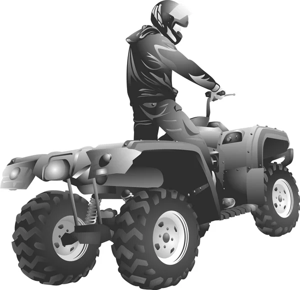 ATV off-road binici — Stok Vektör