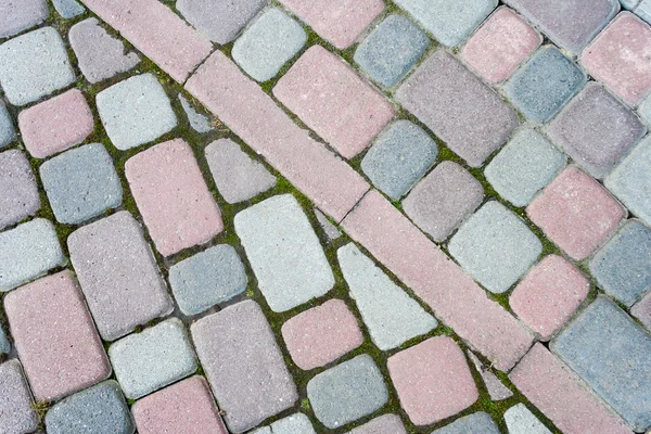 Colored paving paved at an angle in the form of steps — Stock Photo, Image