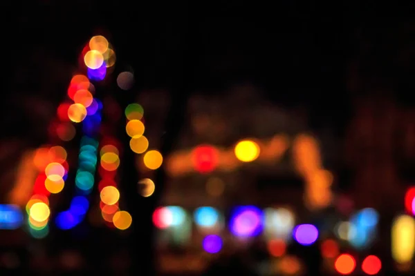 Abstrakter Hintergrund verschwommener Lichter mit Bokeh-Effekt — Stockfoto