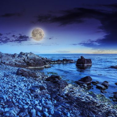Deniz dalga sonları kayalar gece hakkında