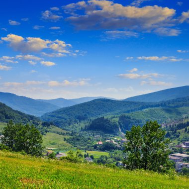 dağ köyünde Vadisi orman ile ayak