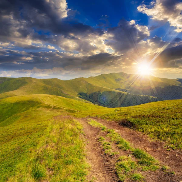 Caminhadas pela manhã ao pôr do sol — Fotografia de Stock