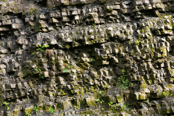 Textura Granito Naturaleza Exterior Pared Natural Roca Luz Del Día — Foto de Stock
