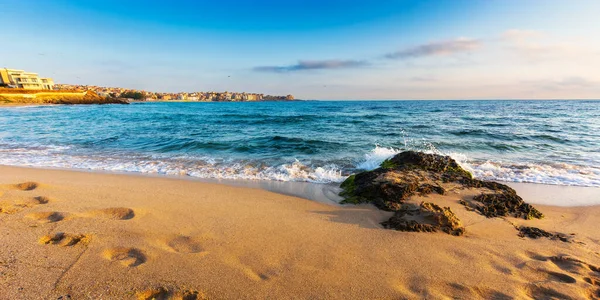 Calm Morning Scenery Beach Wonderful Summer Vacation Background Calm Waves — Stock Photo, Image