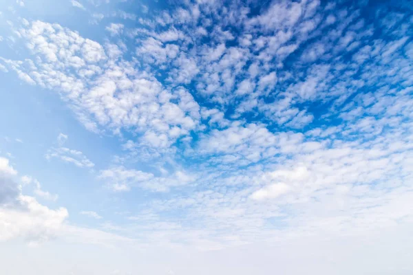 Tempo Ventoso Una Giornata Estiva Alte Nuvole Sul Cielo Blu — Foto Stock