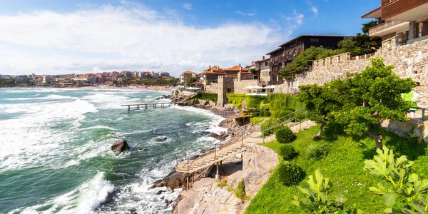 Sozopol Bulgaria Août 2015 Remblai Vieille Ville Bord Mer Destination — Photo