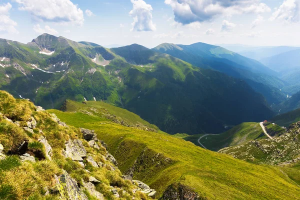 Paysage Montagnes Fagaras Été Beaux Paysages Naturels Roumanie Collines Escarpées — Photo