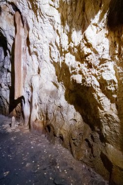 amazing rock wall at the ursus cave, romania. beautiful nature background