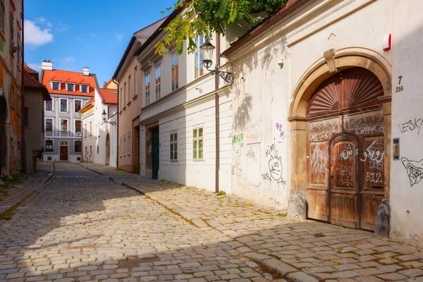 Bratislava Slovakia Oct 2019 Narrow Cobblestone Streets Old City European — Zdjęcie stockowe