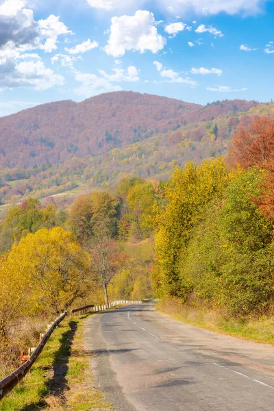 Старый Горный Перевал Осенью Countryside Road Trip Sunny October Morning — стоковое фото