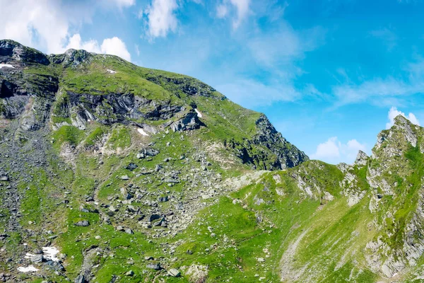 Hermosa Cresta Fagaras Una Mañana Soleada Destino Popular Cordillera Romania —  Fotos de Stock