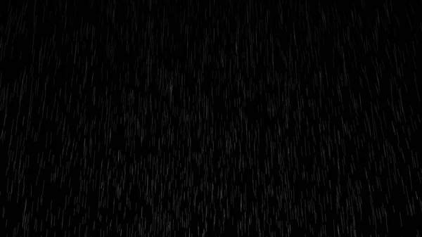 Heavy Rain Drop Rainy Season Effect Black Screen Rendering — Stock Photo, Image