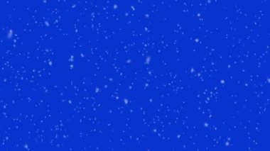 Soyut mavi kopya alanı arka planda gerçekçi kar yağışı