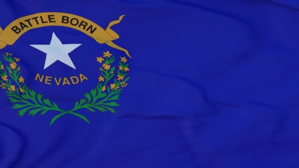 Drapeau de l'État du Nevada, région des États-Unis, agitant le vent — Video