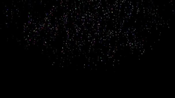 Sokszínű Confetti Robbanás alfa csatornával bármilyen háttérben történő kompozitáláshoz — Stock videók