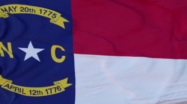 Kuzey Carolina bayrağı, Birleşik Devletler bölgesi, rüzgarla dalgalanan