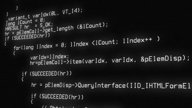 Bilgisayar ekranı terminalinde çalışan programlama kodu, hackleme konsepti. 3d oluşturma