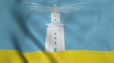 İskenderiye bayrağı, Mısır şehri, rüzgarda dalgalanan