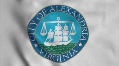 Alexandria bayrağı, Virginia, rüzgarda sallanıyor