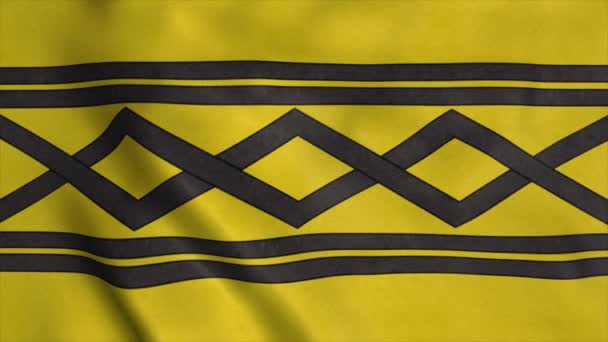 Bandeira de West Midland, Inglaterra, acenando ao vento. Fundo da bandeira realista — Vídeo de Stock