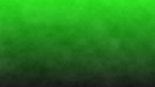 Ciemny Dym Zielonym Ekranie Tło Klawisza Chroma — Wideo stockowe