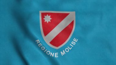 Molise bölge bayrağı, İtalya, rüzgarda dalgalanan arka plan.
