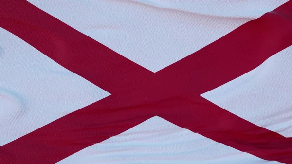アラバマ州 米国の地域の旗は 風に手を振っている 3Dイラスト — ストック写真