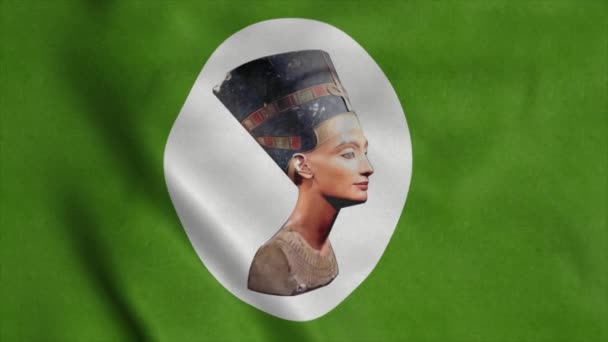 Minya Zászló Egyiptom Integetett Szélben Reális Háttér — Stock videók