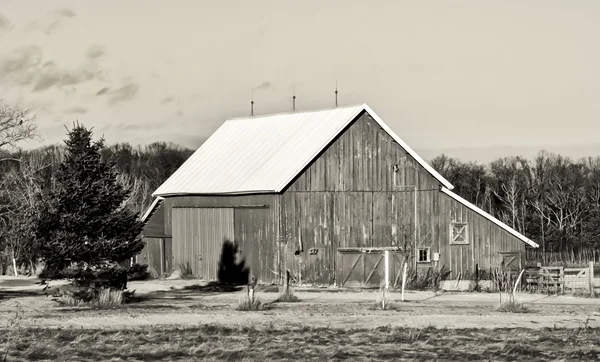 Winterscheune — Stockfoto