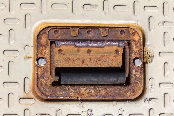 Filling Station Maintenance Cover Latch and Plate — Stock Photo, Image