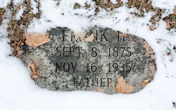 Amerikan mezarlıkta kırsal kış — Stok fotoğraf
