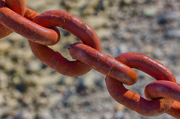 Iron Chain Link Macro — Stock Photo, Image