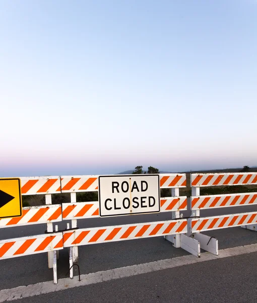 Panneau routier fermé — Photo