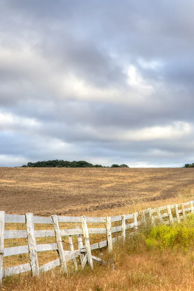 White Fence on the High Plains — Stock Photo, Image