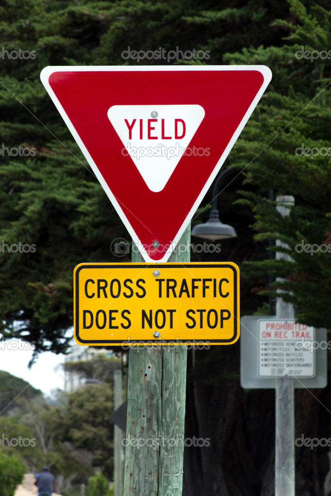 Yield Sign Stock Photo Image By C Wolterke