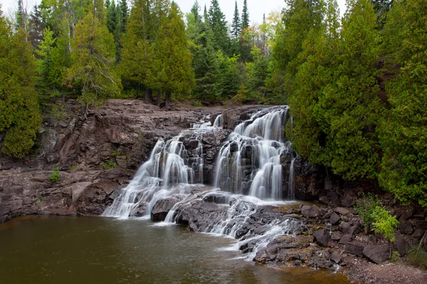 Quedas superiores de Gooseberry Falls — Fotografia de Stock