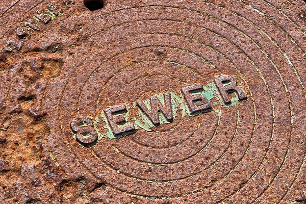 Rusty Sewer Cover — Stock Photo, Image