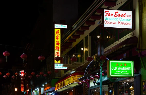 Chinatown san francisco saat sonra — Stok fotoğraf