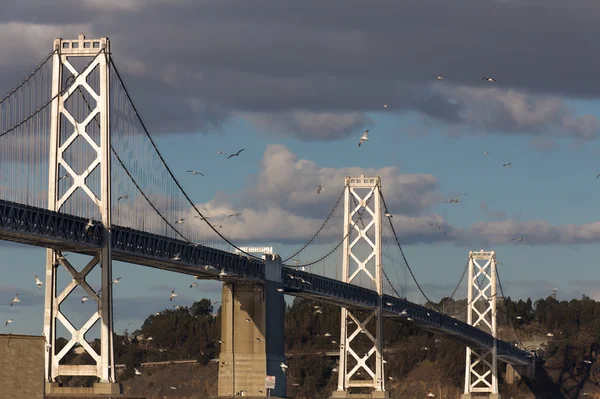 Puente de la Bahía de San Francisco al anochecer —  Fotos de Stock
