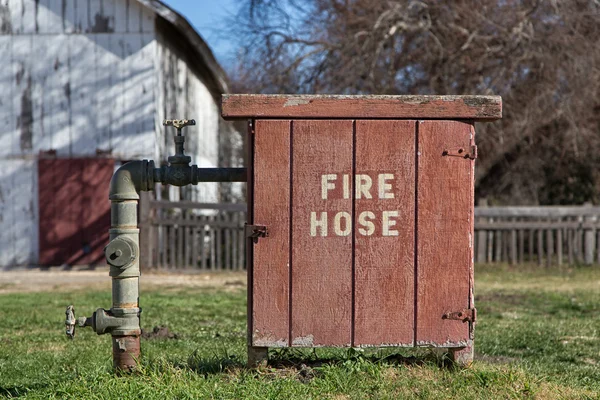 Old Fashioned Fire Hose Box — Stock Photo, Image