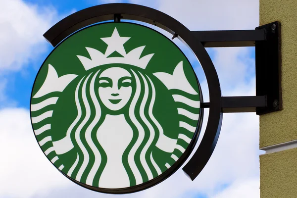 Starbucks Coffee shop znamení — Stock fotografie