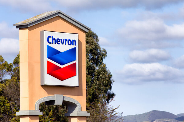 Chevron Gas Station Sign