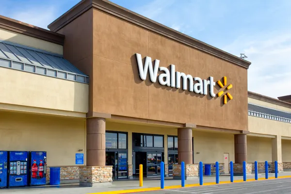 Walmart tienda exterior Imágenes de stock libres de derechos