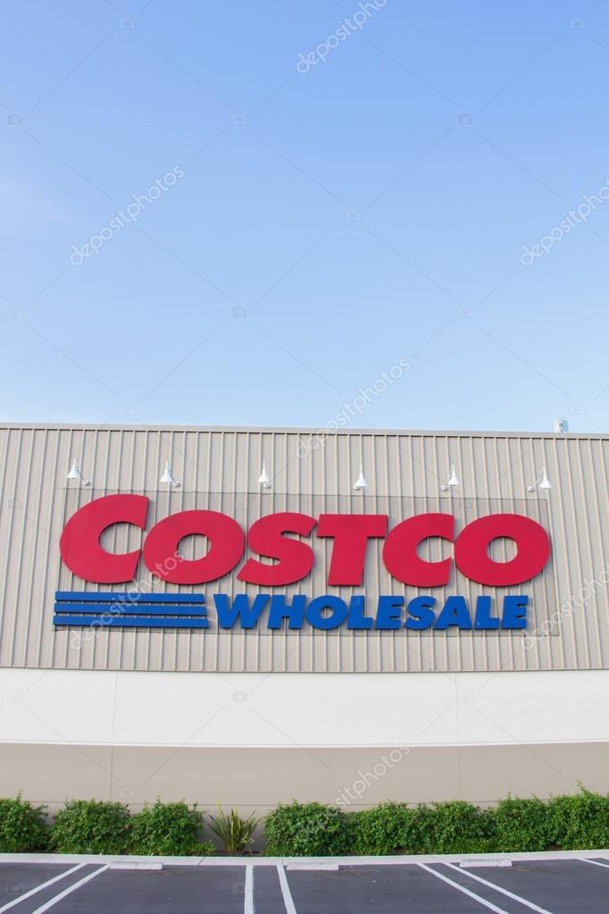 Costco Wholesale store exterior. Costco Wholesale Corporation is a membership-only store and second largest retailer in the United States.